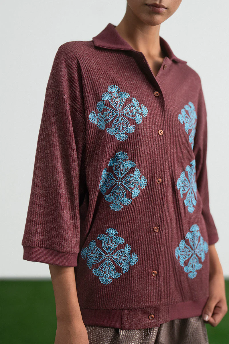 Qaif Cord Embroidered Polo Shirt (Men) - Image 4