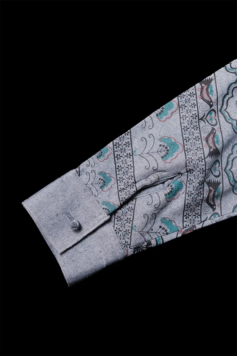 "Kaleid" Printed Shacket (Men) - Image 7